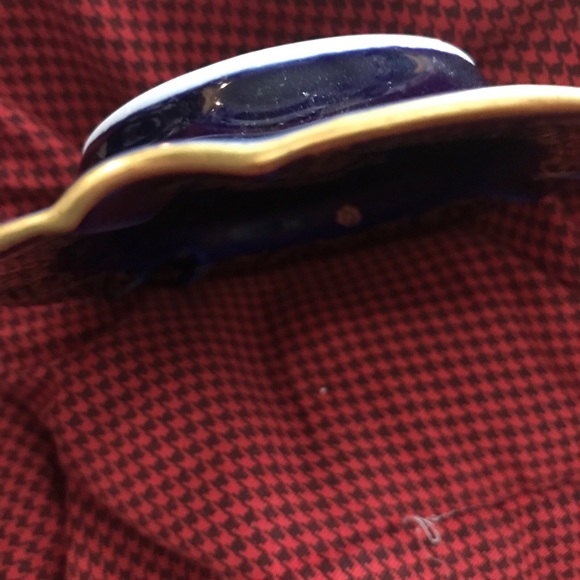 Limoges France, cobalt blue and gold dish - Picture 7 of 8